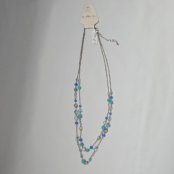 Kim Rogers Jewelry - Kim Rogers Aqua and Silver Multi-Strand Necklace